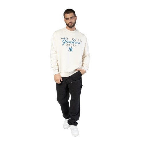 New York Yankees MLB Lifestyle Crewneck Pullover weiss - STADIUMDREAMS