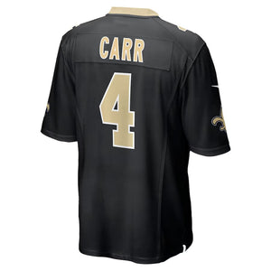 New Orleans Saints Derek Carr Nike Game Football NFL Trikot Home Schwarz - STADIUMDREAMS