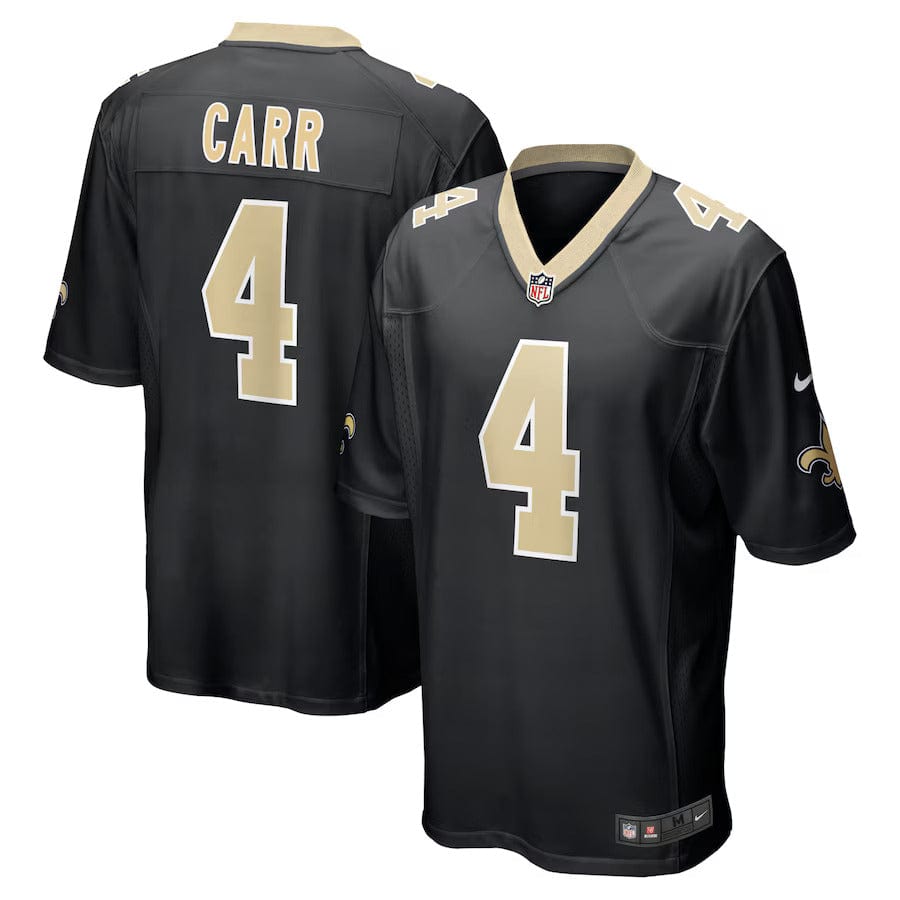 New Orleans Saints Derek Carr Nike Game Football NFL Trikot Home Schwarz - STADIUMDREAMS