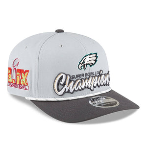 Philadelphia Eagles New Era Super Bowl LIX Champions 9SEVENTY NFL Cap Grau - STADIUMDREAMS