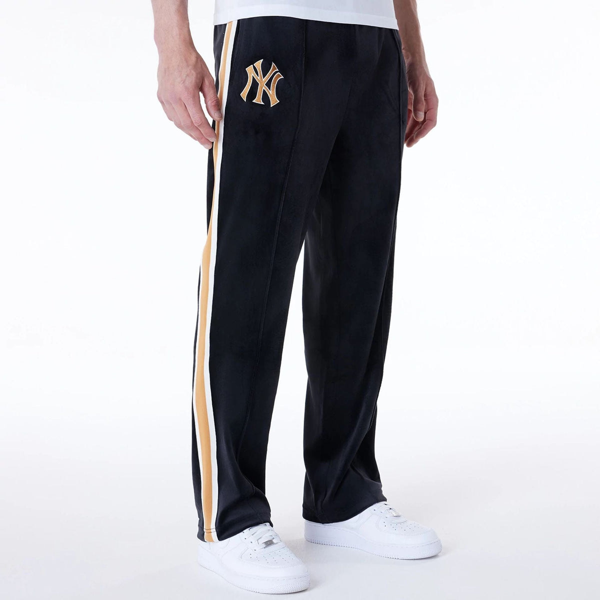 New York Yankees New Era Velour MLB Jogginghose Schwarz - STADIUMDREAMS