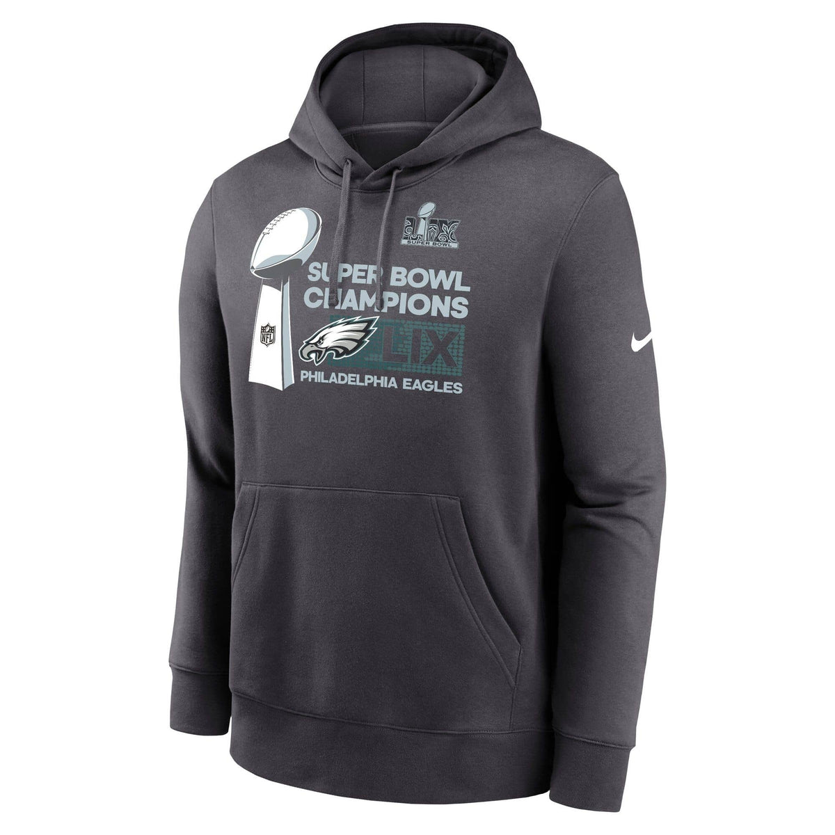 Philadelphia Eagles Super Bowl LIX Champions Locker Room Nike NFL Hoodie Grau - STADIUMDREAMS