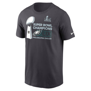 Philadelphia Eagles Super Bowl LIX Champions Locker Room Nike NFL T-Shirt Grau - STADIUMDREAMS