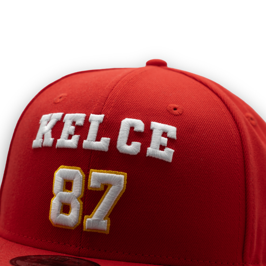 Kansas City Chiefs Travis Kelce #87 New Era 9FIFTY NFL Player Cap Rot StadiumDreams Exclusive