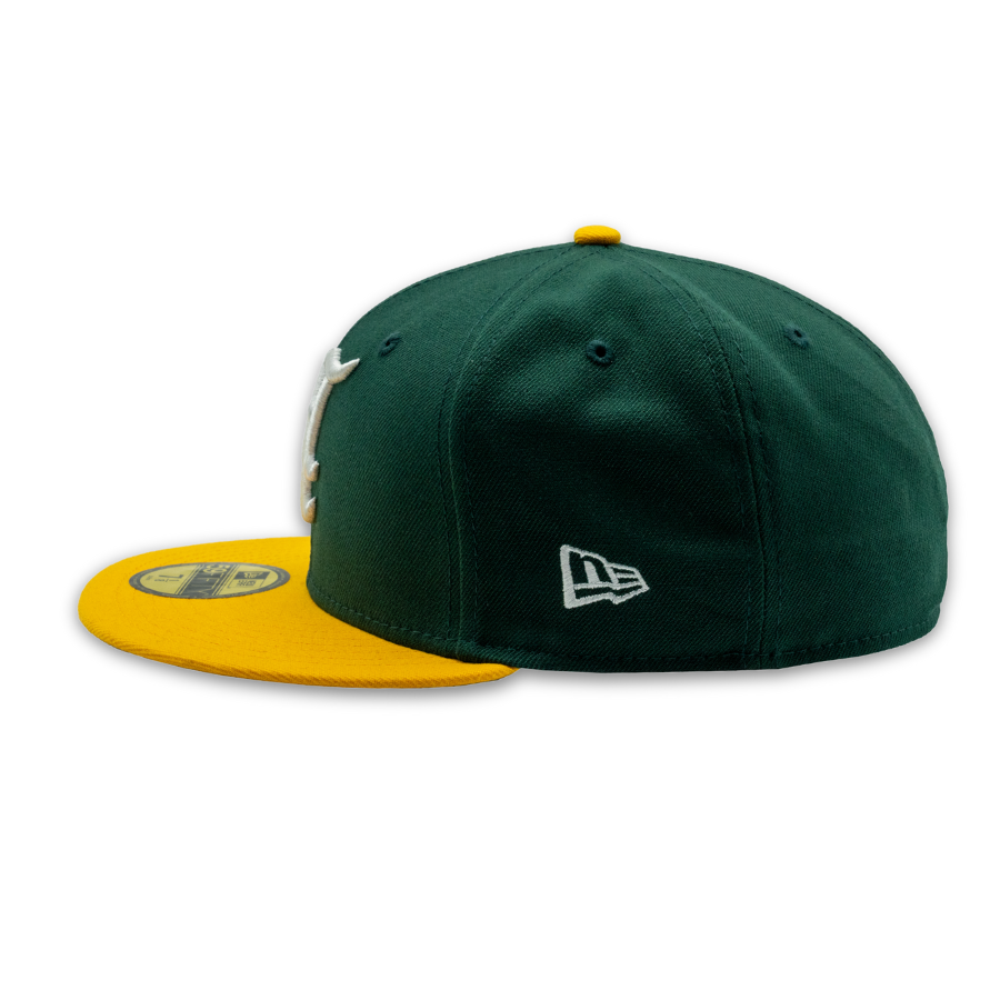 Oakland Athletics New Era MLB Upside Down World Series '73 Side Patch 59FIFTY Cap Grün - SD Exclusive - STADIUMDREAMS