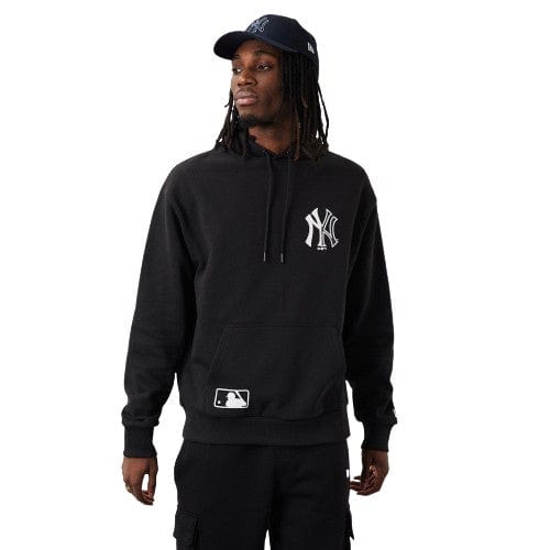 New York Yankees MLB Half Logo Oversized Hoodie schwarz - STADIUMDREAMS