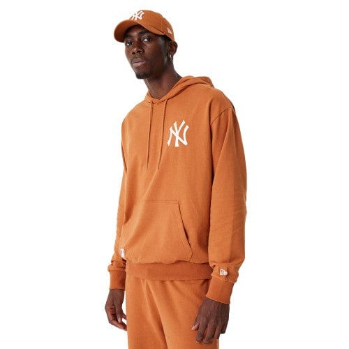 New York Yankees League Essentials Oversized Hoodie braun - STADIUMDREAMS