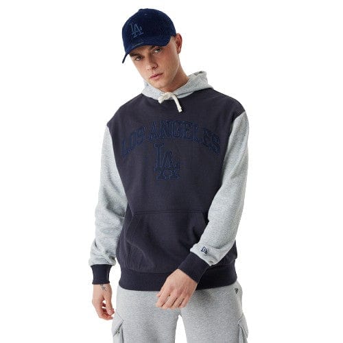 Los Angeles Dodgers MLB Team Patch Oversized Hoodie navy - STADIUMDREAMS