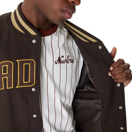 San Diego Padres MLB Patch Varsity Jacke braun - STADIUMDREAMS