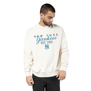 New York Yankees MLB Lifestyle Crewneck Pullover weiss - STADIUMDREAMS