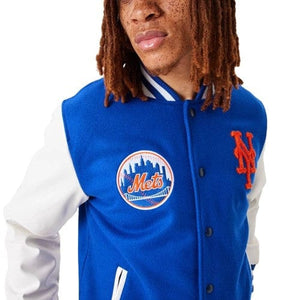 New York Mets MLB Wordmark Varsity College Jacke blau - STADIUMDREAMS