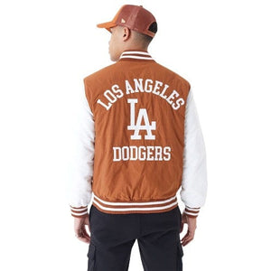 Los Angeles Dodgers MLB Team Wordmark Bomberjacke braun - STADIUMDREAMS