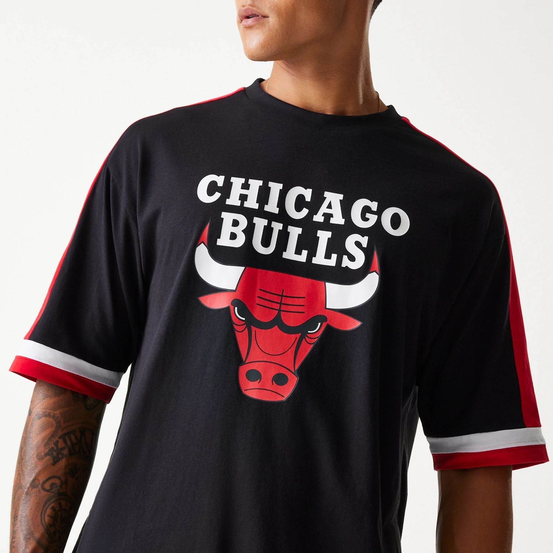 Chicago Bulls New Era NBA Panel T-Shirt Schwarz - STADIUMDREAMS