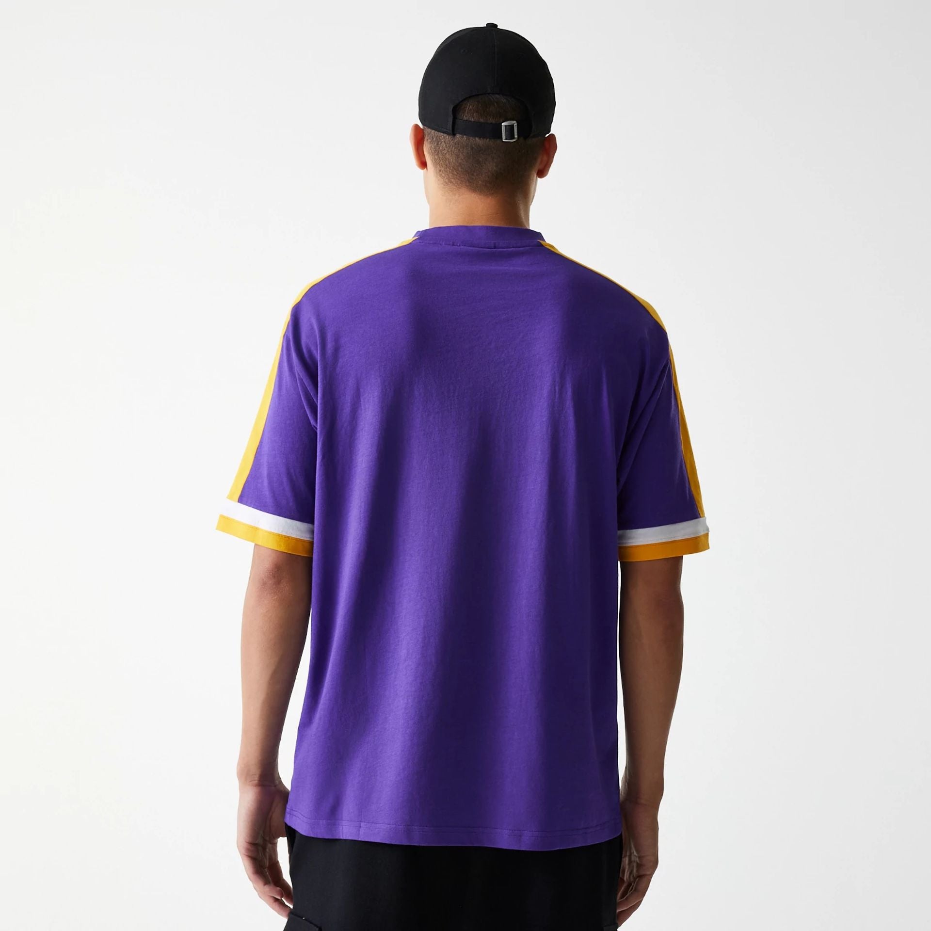 Los Angeles Lakers New Era NBA Panel T-Shirt Lila - STADIUMDREAMS