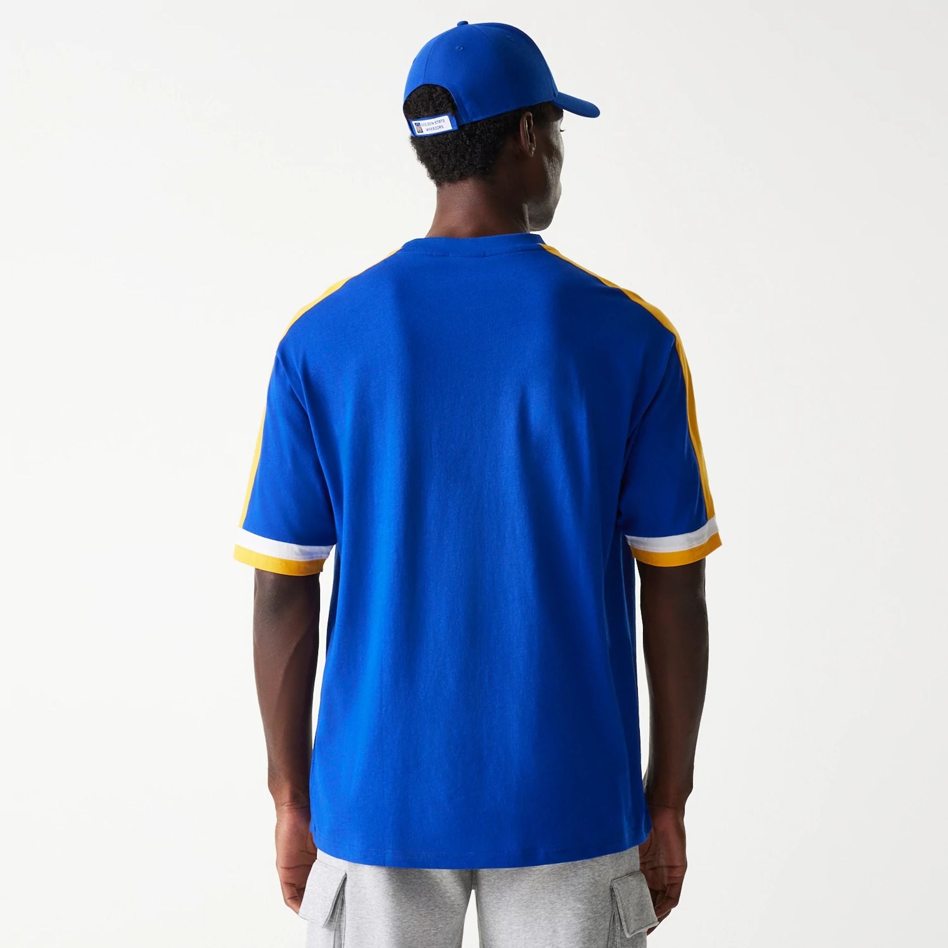 Golden State Warriors New Era NBA Panel T-Shirt Blau - STADIUMDREAMS