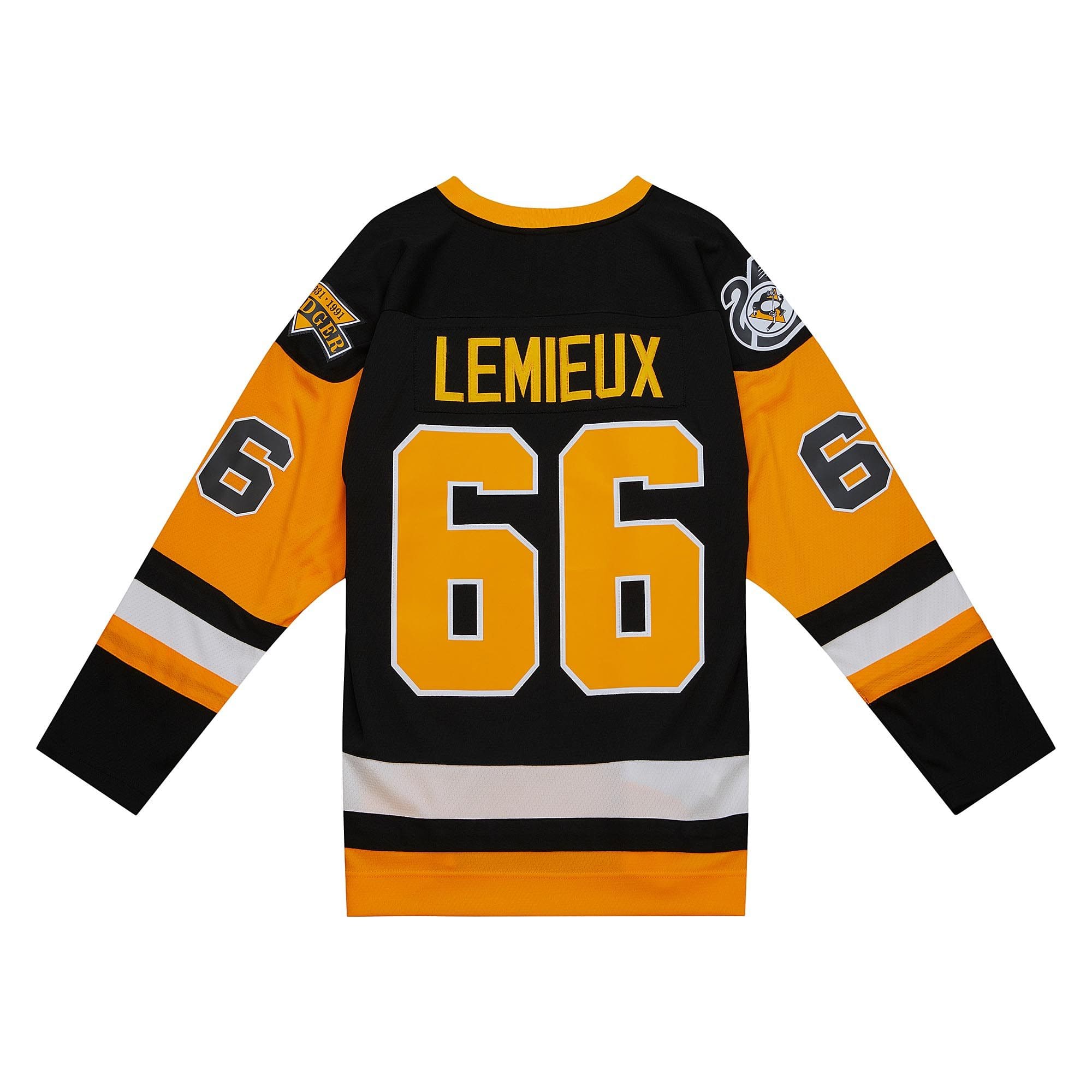 Pittsburgh Penguins Mario Lemieux Mitchell & Ness 1991 NHL Trikot Schwarz - STADIUMDREAMS