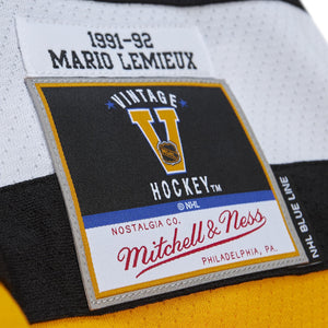 Pittsburgh Penguins Mario Lemieux Mitchell & Ness 1991 NHL Trikot Schwarz - STADIUMDREAMS