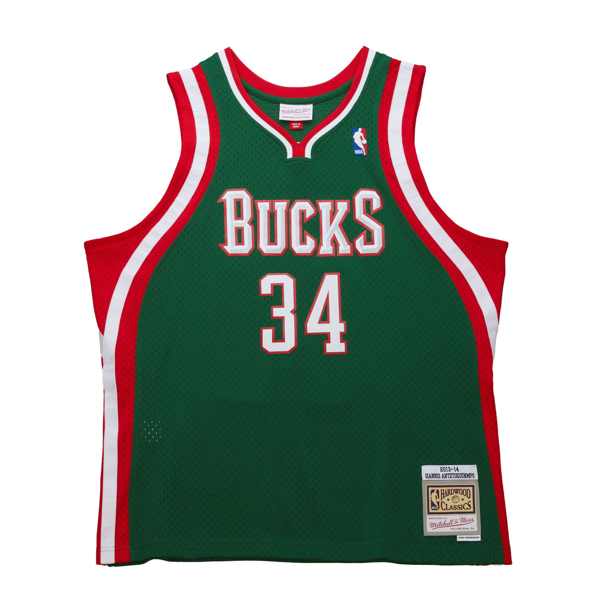 Giannis Antetokounmpo #34 Milwaukee Bucks Mitchell & Ness NBA Rookie Year Trikot 2013 Grün - STADIUMDREAMS