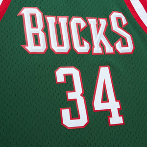 Giannis Antetokounmpo #34 Milwaukee Bucks Mitchell & Ness NBA Rookie Year Trikot 2013 Grün - STADIUMDREAMS