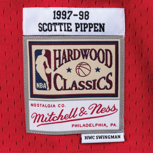 Scottie Pippen Chicago Bulls Mitchell & Ness NBA Swingman Trikot 1997-1998 Rot - STADIUMDREAMS