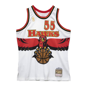 Atlanta Hawks Dikembe Mutombo Mitchell & Ness NBA Swingman Trikot 1996 Weiss - STADIUMDREAMS