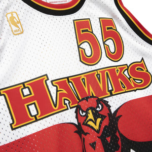 Atlanta Hawks Dikembe Mutombo Mitchell & Ness NBA Swingman Trikot 1996 Weiss - STADIUMDREAMS