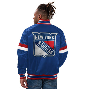 New York Rangers NHL Homegame Satin Jacke blau - STADIUMDREAMS