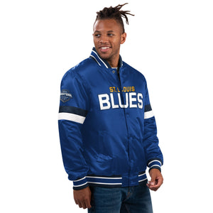 St. Louis Blues NHL Homegame Satin Jacke blau - STADIUMDREAMS