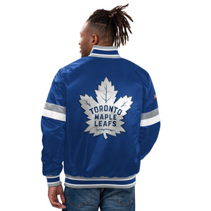 Toronto Maple Leafs Homegame Satin Jacke blau - STADIUMDREAMS