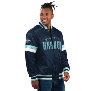 Seattle Kraken NHL Homegame Satin Jacke navy - STADIUMDREAMS