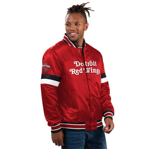 Detroit Red Wings NHL Homegame Satin Jacke rot - STADIUMDREAMS