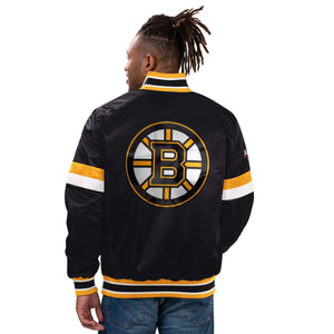 Boston Bruins NHL Homegame Satin Jacke schwarz - STADIUMDREAMS