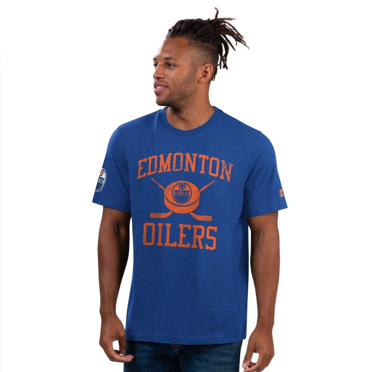 Edmonton Oilers NHL Touch Down T-Shirt blau - STADIUMDREAMS