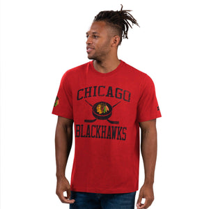 Chicago Blackhawks NHL Touch Down T-Shirt rot - STADIUMDREAMS