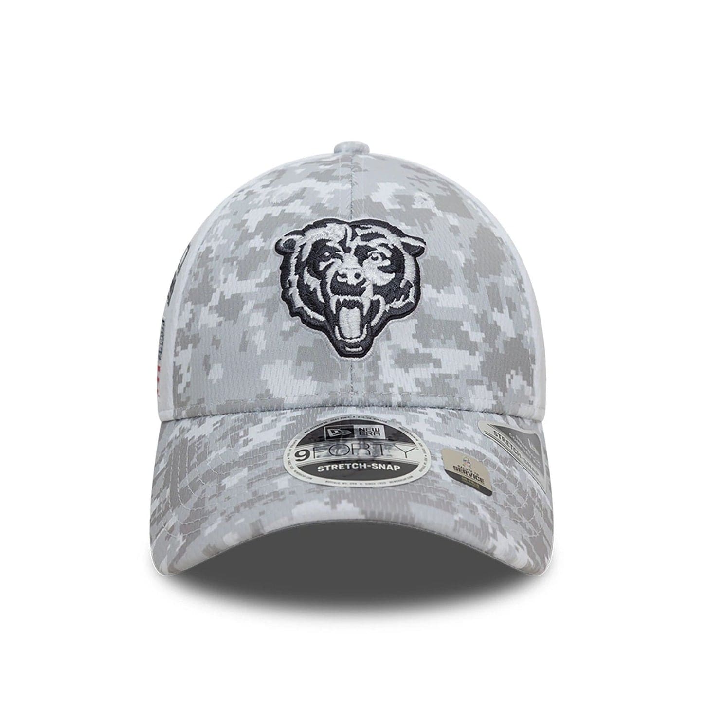 Chicago Bears Logo 2024 NFL Salute to Service New Era 9FORTY Cap Weiß